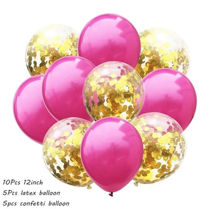 10Pcs confetti Latex Balloon set