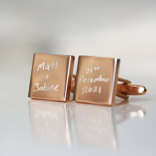 Engraved Bespoke Cufflinks